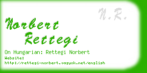 norbert rettegi business card